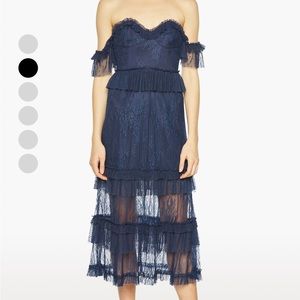 Bardot Splice Lace Dress